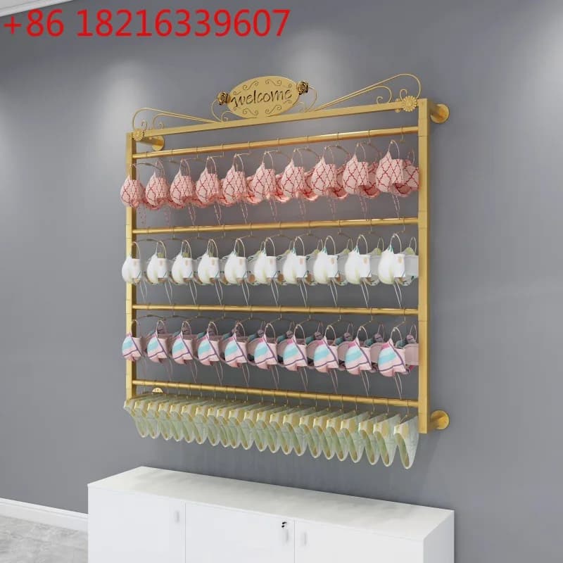 High-end display rack, wall-mounted bra, pajamas, underwear, adjustable underwear, shelf, wall-mounted display