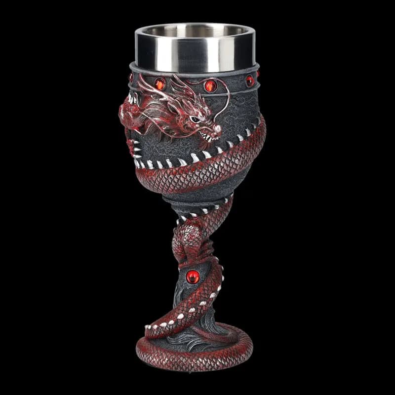 200ML Drago Calice In Acciaio Inox Resina Potente Asiatico D'oro Vino Rosso Bicchiere Calice Bar Bicchieri Fantasia 3D Retro Boccali di Birra