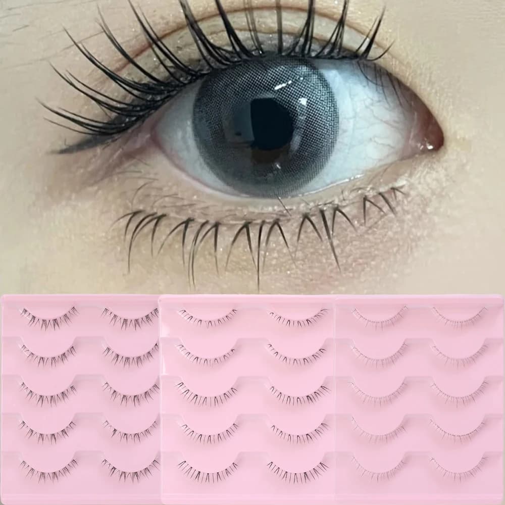 5 pairs Lower eyelashes under the eyelashes Soft lower eyelashes Transparent strap Lower eyelashes Natural eyelashes Korean makeup tools