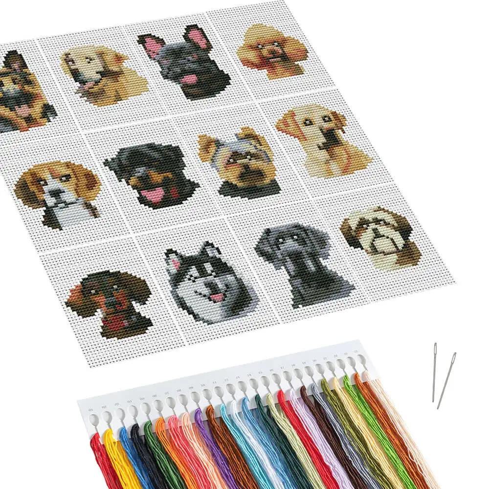 EverShine ricamo cane animale punto croce kit cucito artigianato pacchetto fai da te ingresso livello HD modello decorazione desktop regalo