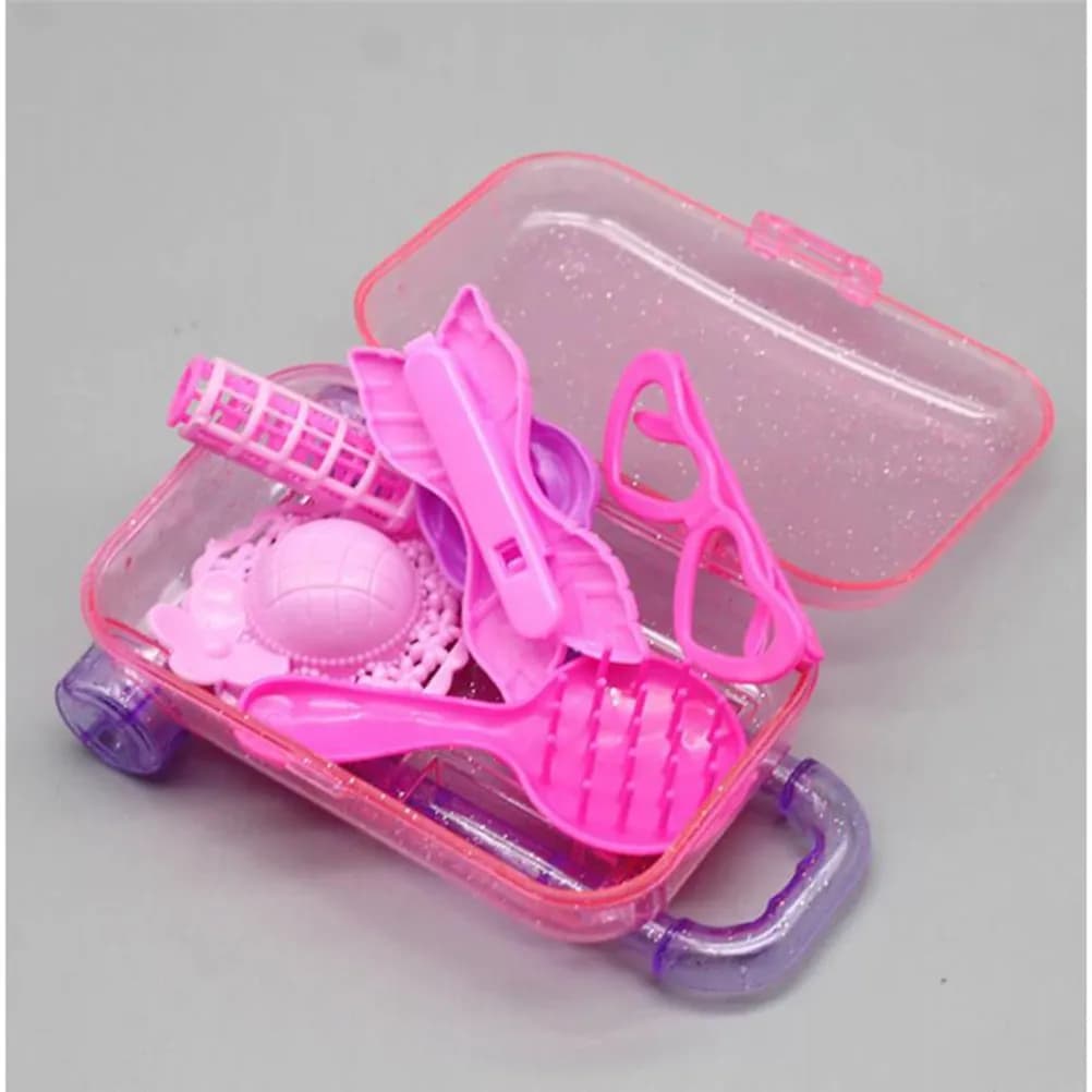 2 Pezzi Mini Valigie Giocattolo per Bambini, Accessori e Ornamenti, Modellini di Valigie in Plastica, Regalo alla Moda
