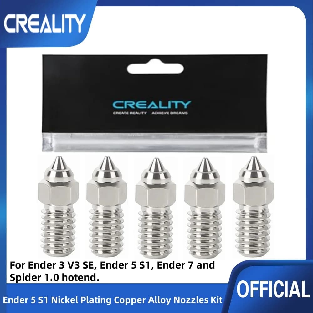 Creality Ender 3 V3 SE, Ender 5 S1 Kit ugelli in lega di rame nichelato, per stampante 3D Ender 5 S1, Ender 7, Spider 1.0