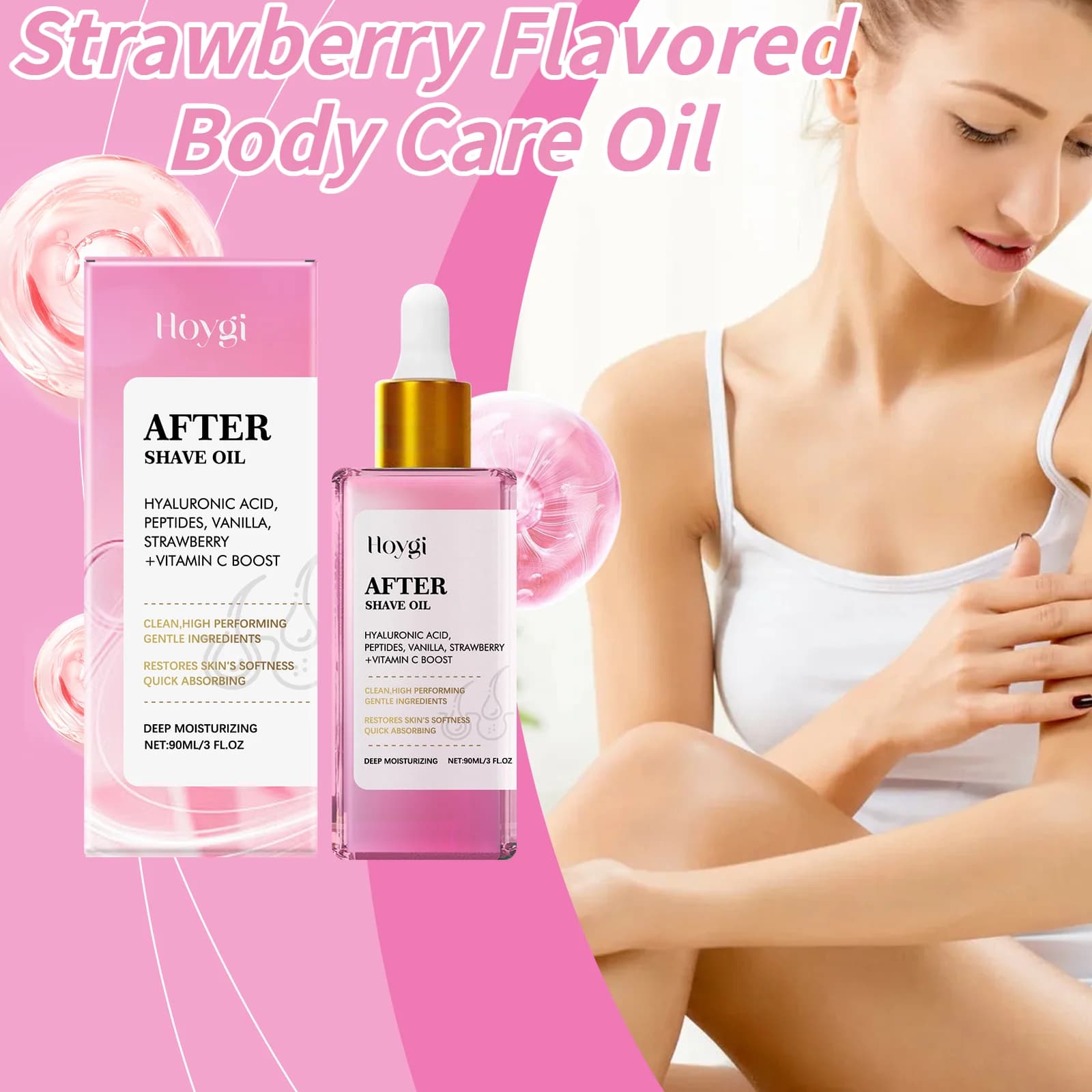 L'olio essenziale per la cura dell'avvolgimento dei capelli al gusto di fragola lenisce la pelle idrata e nutre Olio per la cura del corpo rinfrescante e non grassa