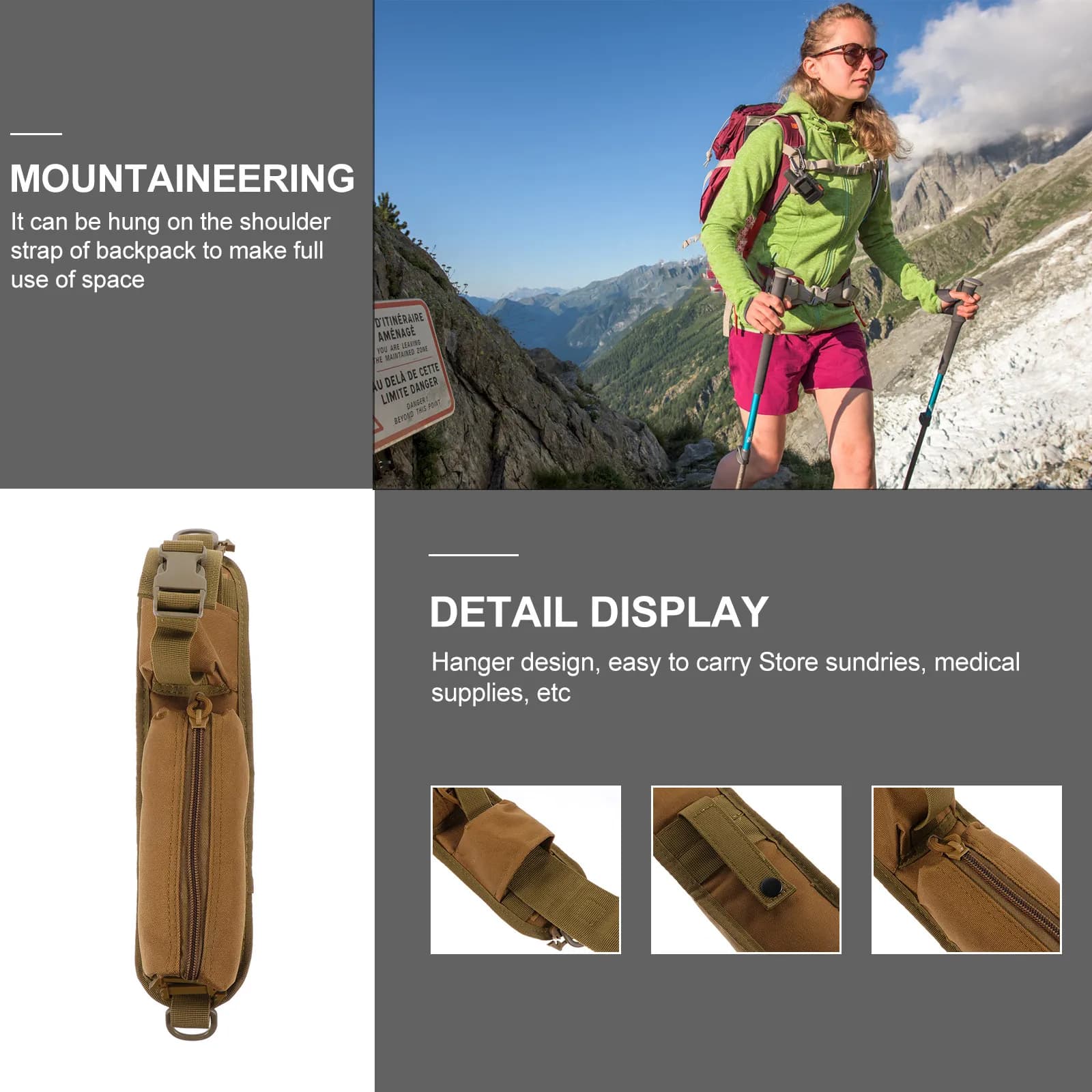 Borsa in Nylon Resistente per Kit di Pronto Soccorso, Attrezzatura da Campeggio, Strumenti da Escursionismo, Attrezzatura da Caccia, Essenziali per Picnic, Accessori da Corsa