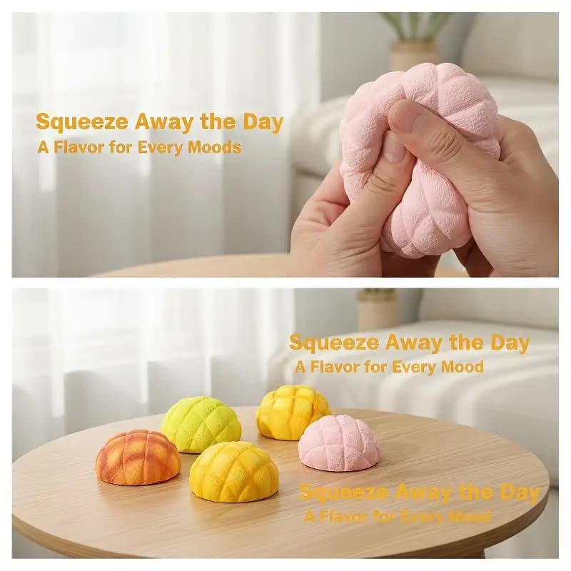 Soft Slow Rising Pineapple Bun Squeeze Toy Cute Fidget Stress Relief Prop for Kids Adults Office Desk Decor Birthday Gift