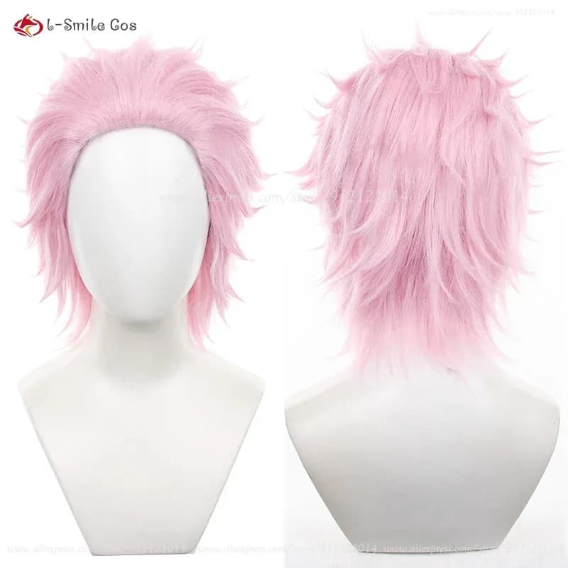 2 stili Mitsuki Kiryu Cosplay parrucche anime corte rosa capelli sintetici resistenti al calore Halloween unisex + cappuccio per parrucca