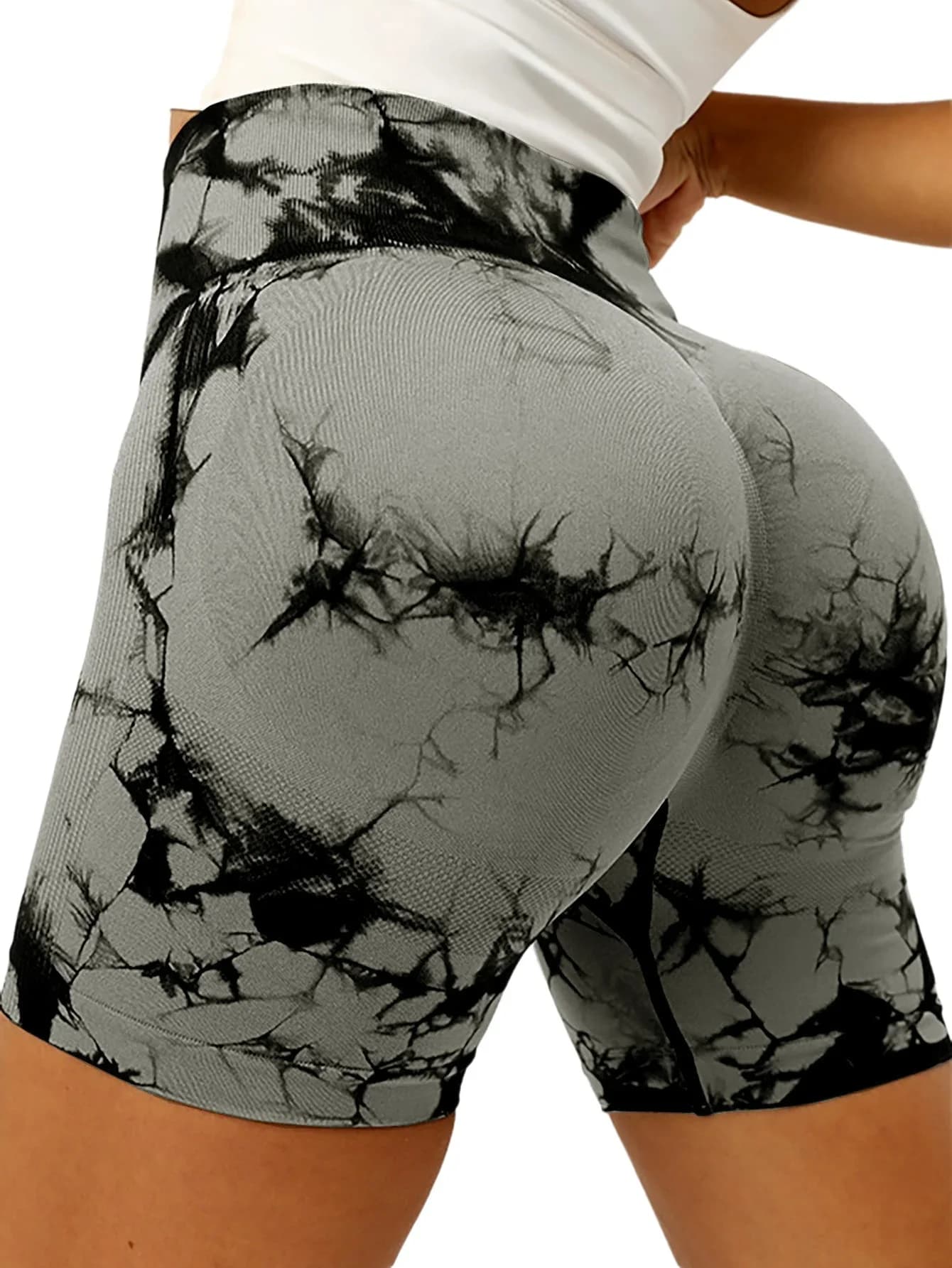 Seamless Yoga Shorts Tie Dye Summer Training Shorts for Women Sportswear Joga Fitness Dresses Gym Clothing Cycling Shorts