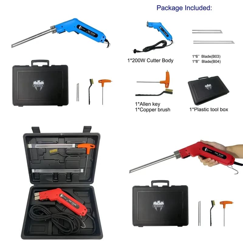 Fast Delivery Small MOQ 200W Double Blades Kit Hot Knife for Cutting Sponge EVA XPS EPS KT Board Foam Cutting Tools