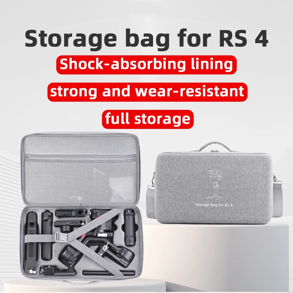 Borsa di stoccaggio per DJI RS4 Borsa da trasporto Stabilizzatore cardanico portatile Borsa a tracolla da viaggio portatile per accessori DJI RS 4