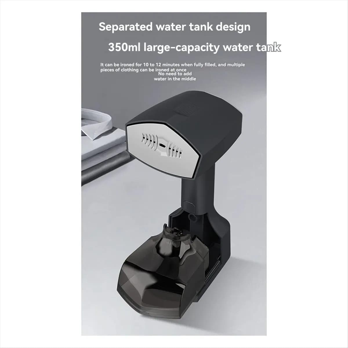 A08I Ferro da Stiro a Vapore Portatile per Tessuti Asciutti e Bagnati 2500W, 350ml, per Stiratura Vestiti, Ferro da Stiro a Vapore Portatile con Spina EU