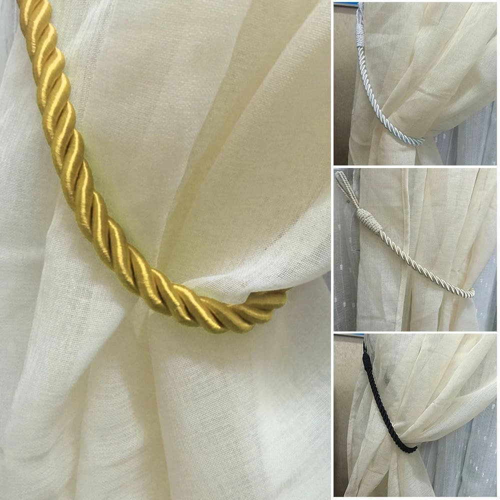 2PCS Curtain Tiebacks Tie Backs Tassel Rope Living Room Bedroom Decoration