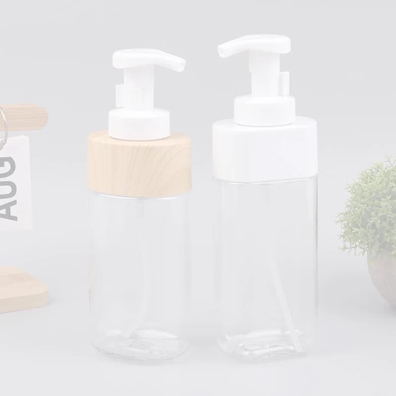 Dispenser di sapone schiumogeno trasparente da 300/500 ml ricaricabile e portatile per sapone per le mani, gel doccia e detergente viso