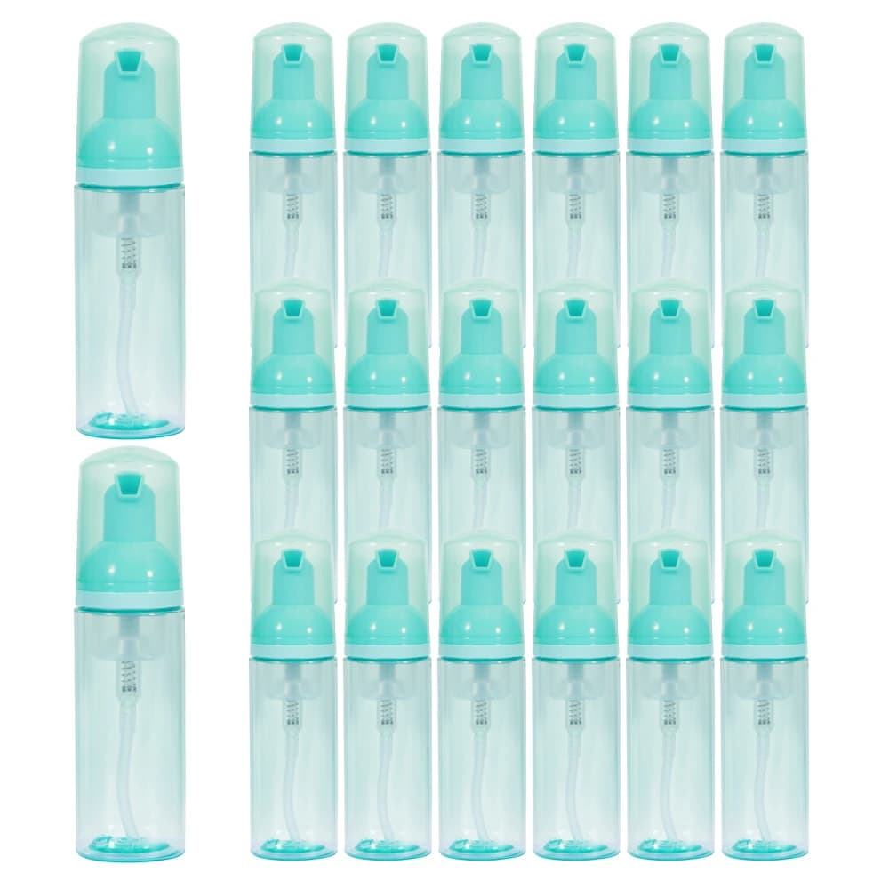 20Pc 60ml Plastic Foam Pump Bottles Leakproof Refillable Empty Mousse Dispenser For Soap Shampoo Face Cleanser Travel Containers