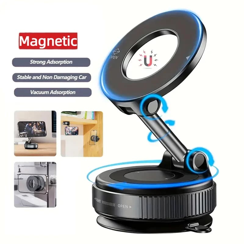 Universal Magnetic Vacuum Adsorption Cell Phone Mount Non Slip Suction Cup Stand Multiscene Holder Car Nav Lazy Mobile Placement