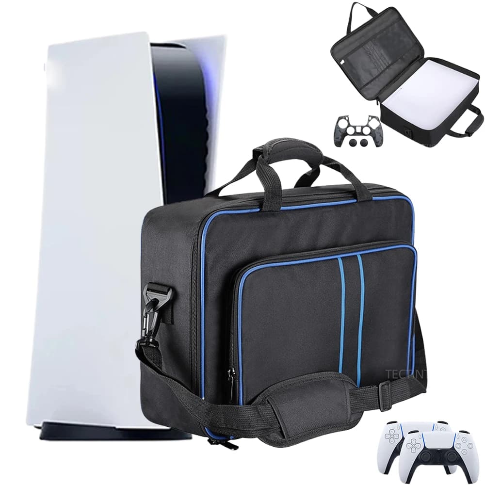 Borsa a tracolla per console di gioco PS5, custodia da viaggio portatile per Playstation 5, borsa protettiva grande con accessori.
