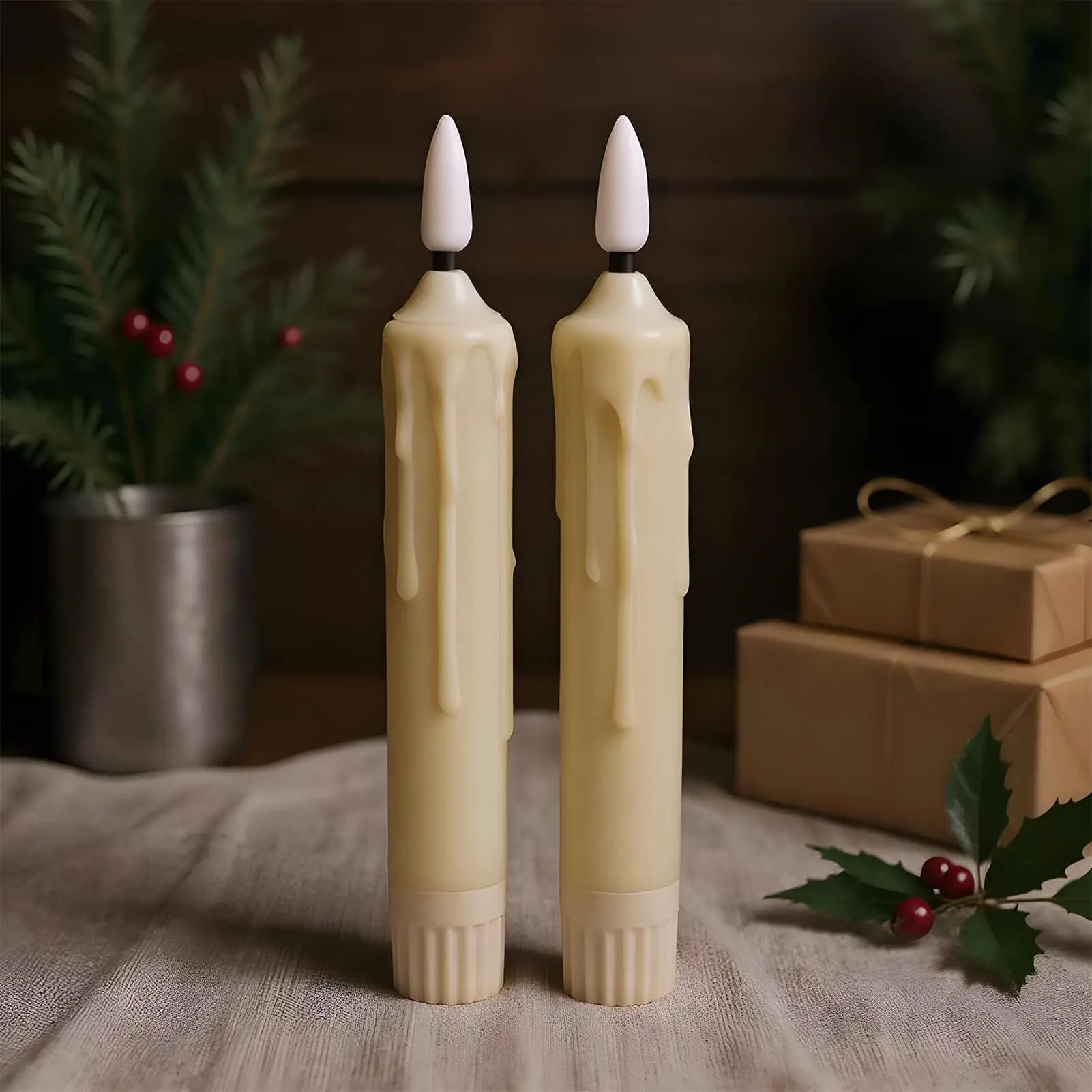 Candele a batteria Candele tremolanti elettroniche a lume di candela Candele finte senza fiamma da 6 pezzi per la casa di Natale di nozze di Halloween
