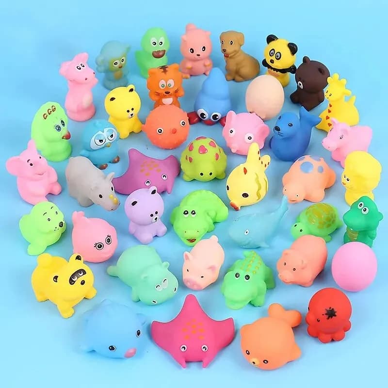 Set da 8 pezzi di giocattoli da bagno Casuali per bambini, animali da bagno, suoni spruzzi, piccoli giocattoli