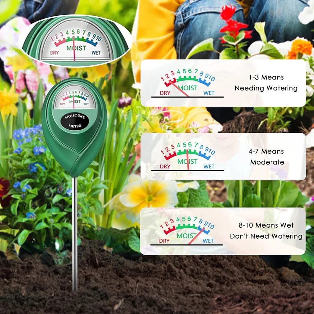 1PC soil moisture meter, soil hygrometer sensor for gardening, soil moisture meter for domestic plants, lawn, no battery required