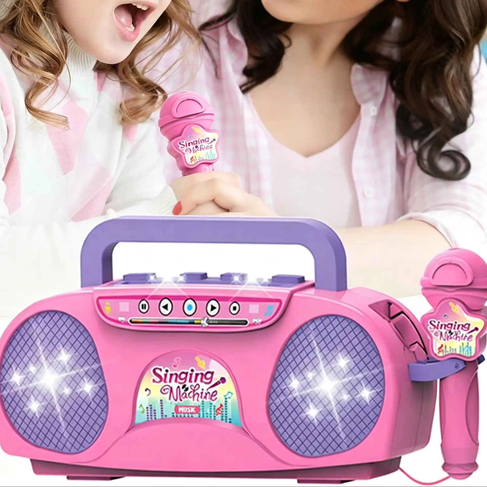 Children Singing Machine Portable Early Education With Light High Sound Quality Karaoke Microphone Music Instrument Toys For Kid