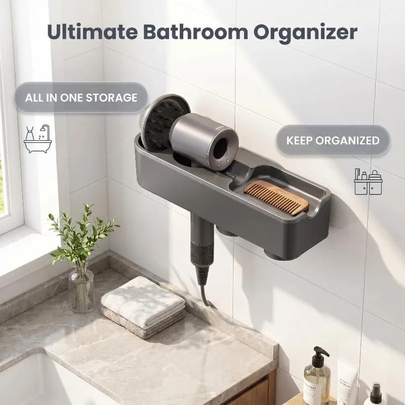 Hair Dryer Holder for Dyson Supersonic Nozzle Storage Stand No Drilling Required Hair Dryer Storage Rack