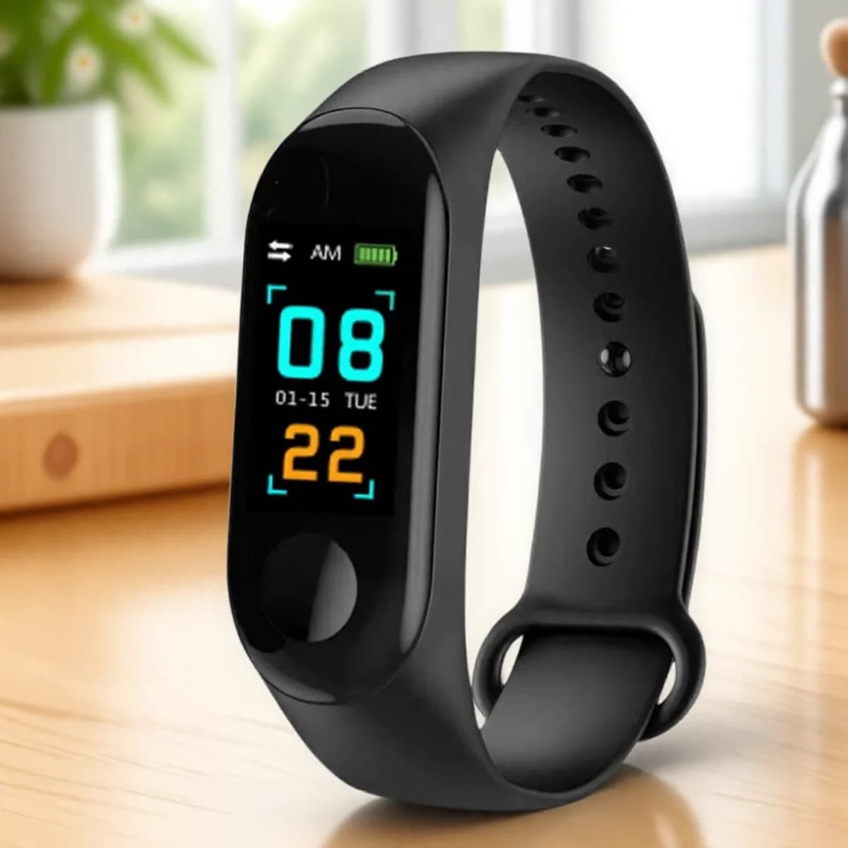 Localizzatore fitness impermeabile Monitor per attività all'aperto Frequenza cardiaca Contapassi Bruciatore di calorie Avviso messaggio di chiamata