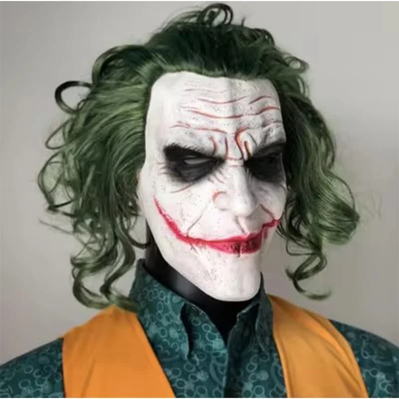 Dark knight Joker Halloween party mask unisex adult cosplay full face mask in latex headgear props for scene shows