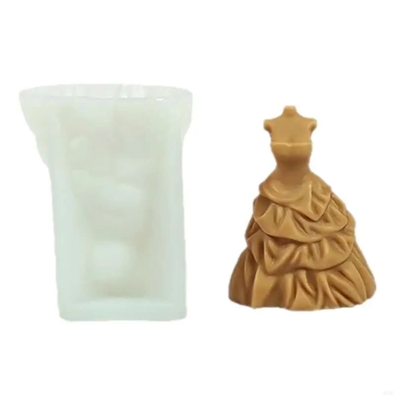 Wedding Dress Silicone Molds for Making Soap Chocolate Candy Silicone Evening Gown Molds for Epoxy Resin