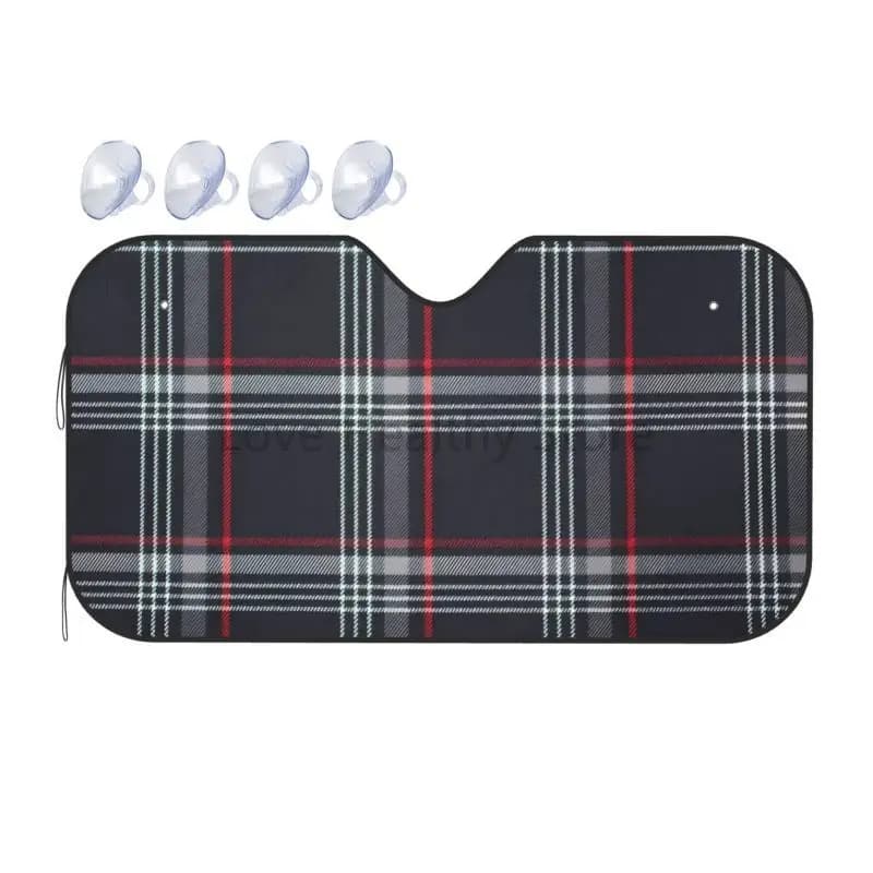 GTI Tartan Parabrezza anteriore per auto Accessori per parasole Visiera parasole pieghevole Blocchi per raggi UV Parasole per protezione SUV per veicoli