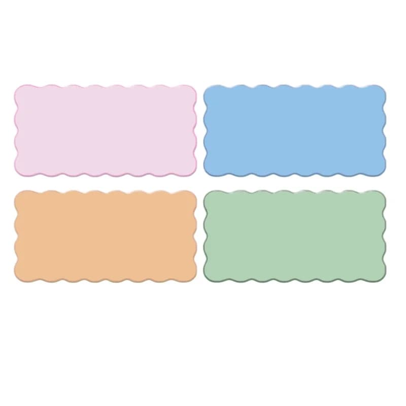 Kawaii Desk Pad Scalloped Desktop Protector Rubber Non-slip Gaming Mouse Pad Computer Desk Mat Stitched Edge Gaming Accessories