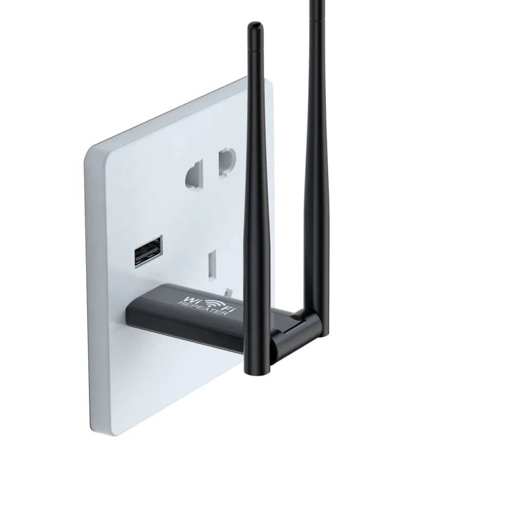 Ripetitore wireless 2.4G a lungo raggio di vendita caldo con 2 antenne Ripetitore wifi ripetitore segnale di rete 300Mbps