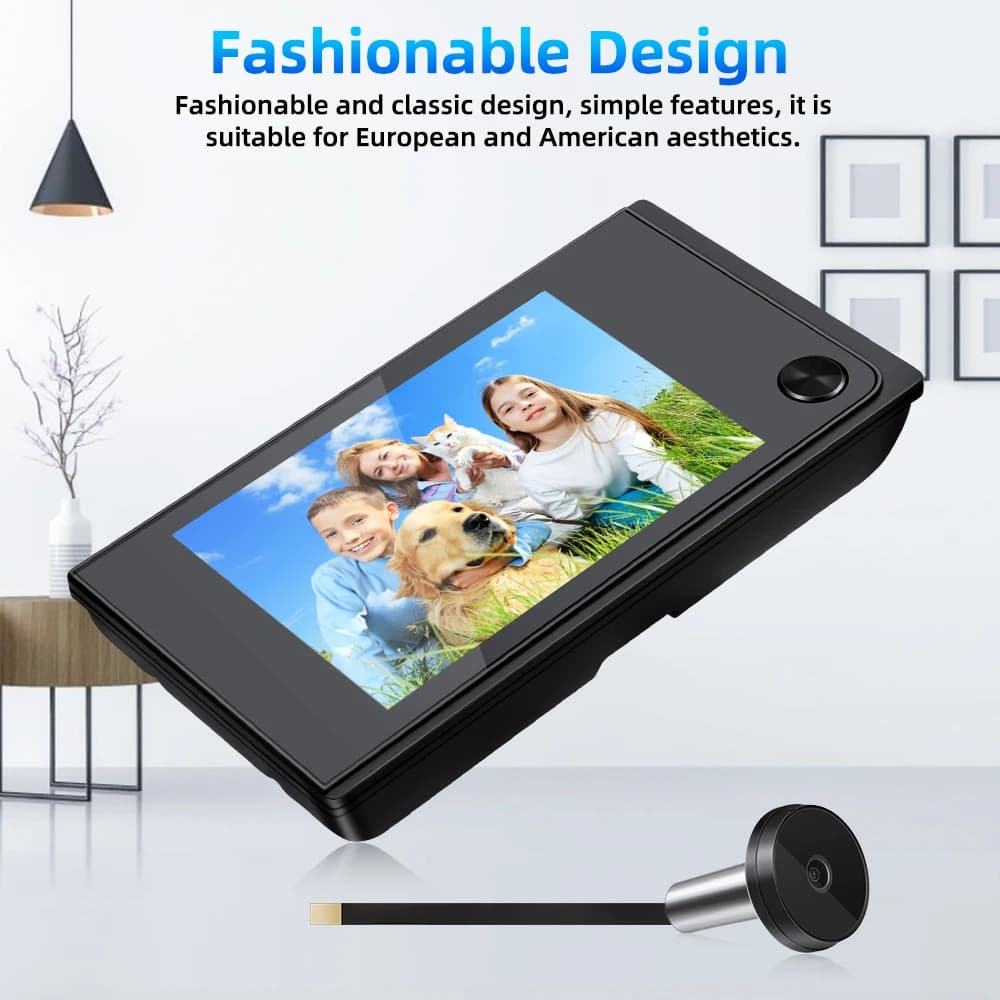 120 Degree Video Doorbell 3.5 Inch Peephole Viewer Home Digital Security Cat Eye Camera Outdoor Monitor