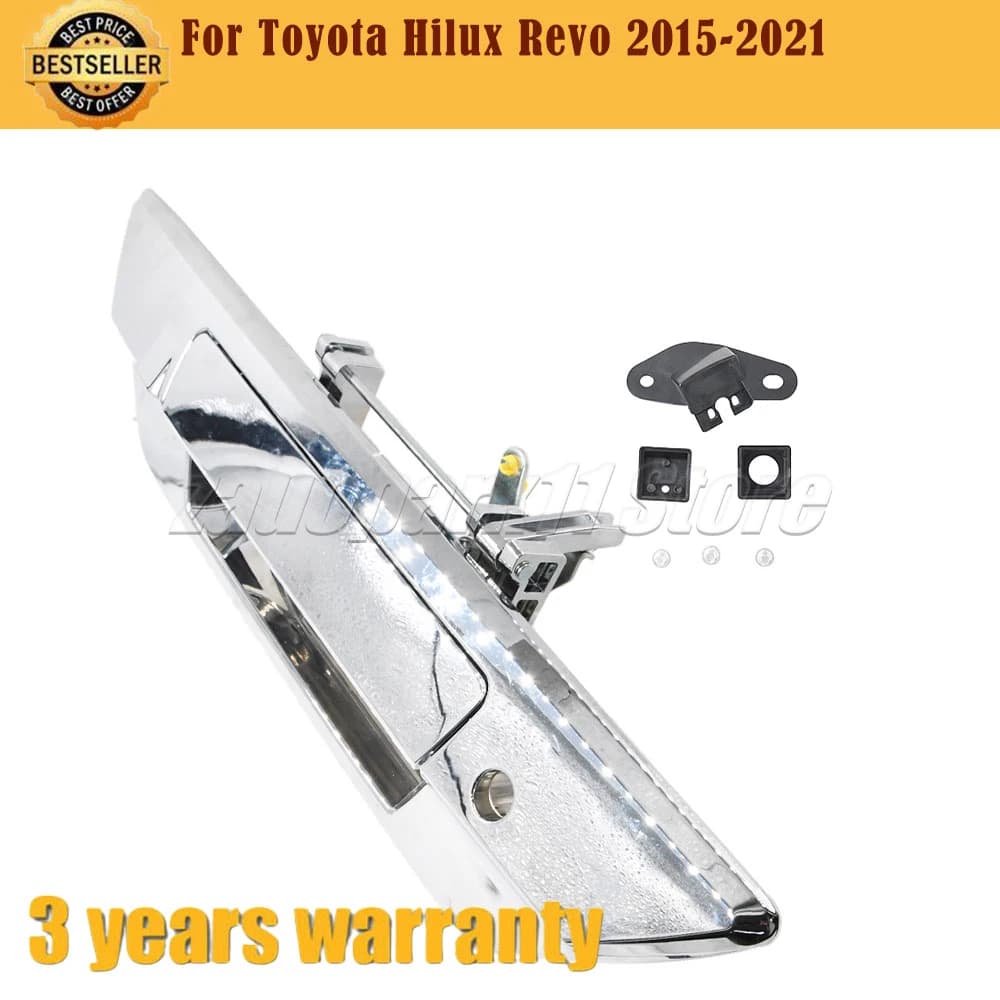 Tailgate Handle Lift Gate Open Catcher Chrome With Key Hole and Camera Hole For Toyota Hilux Revo 2015-2021 690900K350
