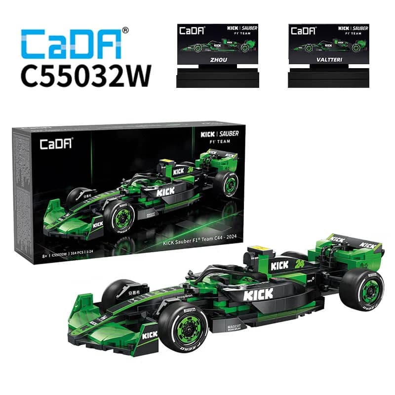 Cada MOC Sauber F1 Team C44 Formula-1 Auto da Corsa F1 Numero 24, Blocchi da Costruzione per Auto Sportive, Giocattoli KICK Car, Regali per le Feste