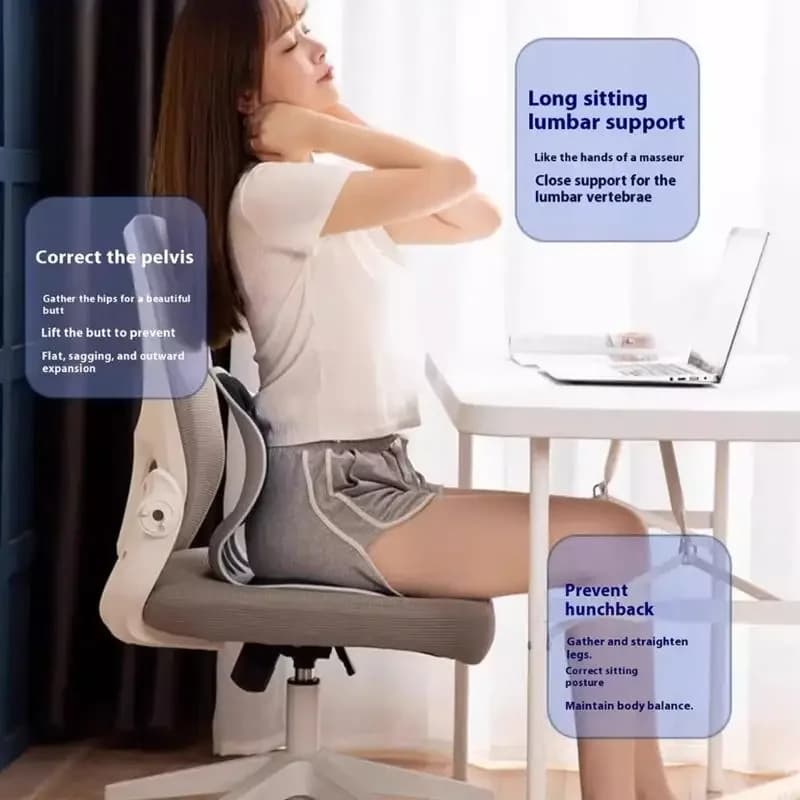 Cuscino per sedile correttore posture Sedia per ufficio portatile Uso domestico da viaggio Cuscino per sedile con supporto