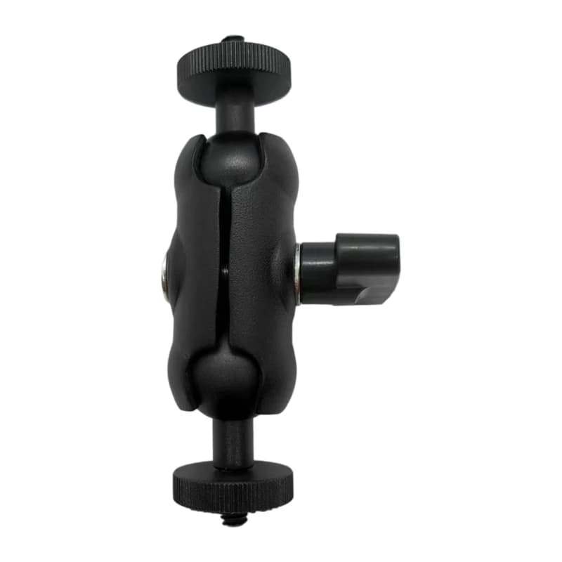 Braccio magico con doppia testa a sfera con 360 ° Doppio supporto a sfera da 15 mm con vite da 1/4'' per treppiede per microfono con luce video per monitor con morsetto per fotocamera