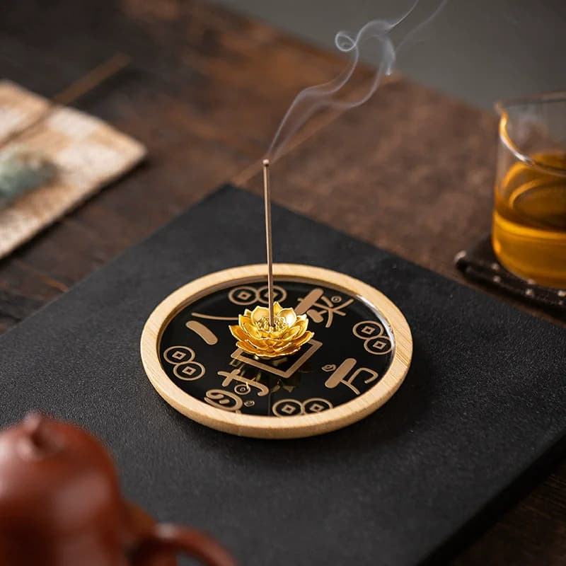 Porta bastoncini di incenso Lotus, diffusore di bruciatore aromatico in ceramica per yoga, meditazione, ufficio domestico, regalo di decorazioni in stile cinese