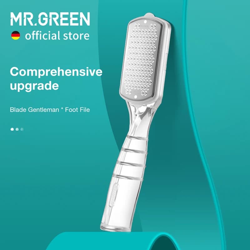 MR.GREEN Pedicure Tools Foot File Heels Rasps callus remover for feet Scraper With Storage Box Stainless Steel File