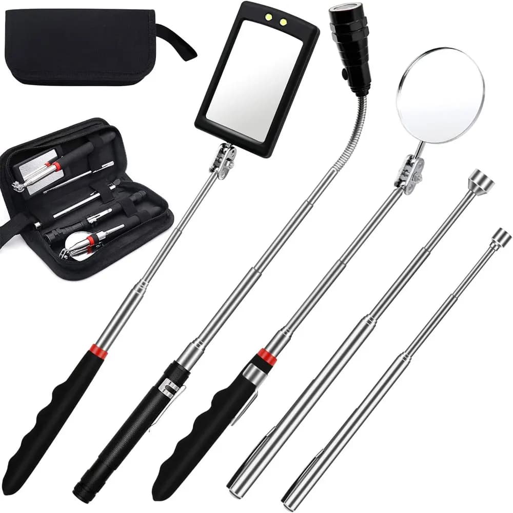 Kit di utensili magnetici, utensili telescopici in metallo, adatti per decorazioni domestiche, costruzioni e riparazioni automobilistiche.