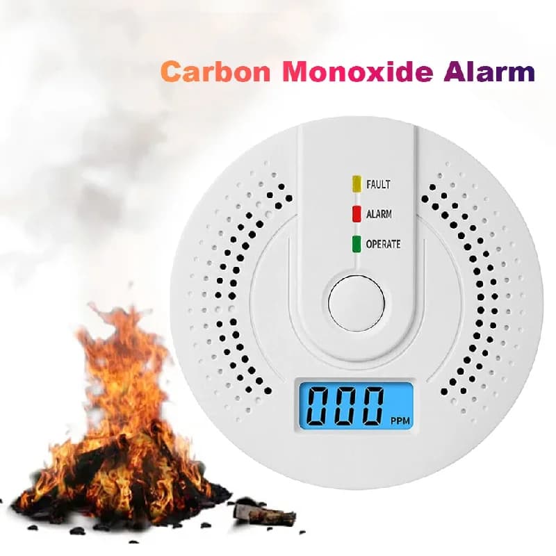 Portable Digital CO Detector Battery Powered Carbon Monoxide Alarm Sound Warning Home Gas Monitor