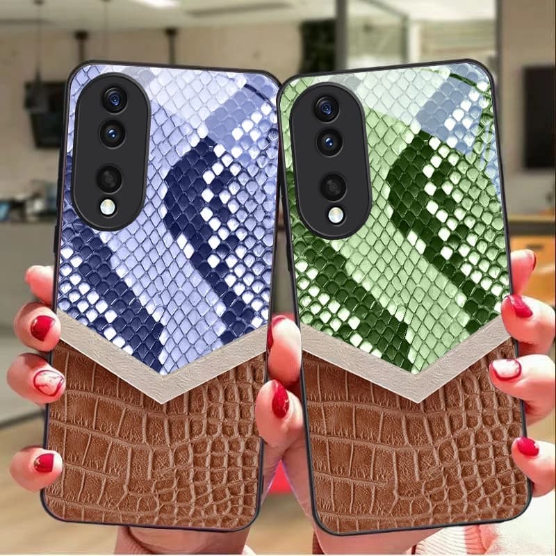 Diamond scale texture For Honor X6 X9c X9 X6b X8a X8 X9b X5b Plus X8b X5 Plus X30 X9c Smart X5b X9a X30 X50i Glass Phone Case