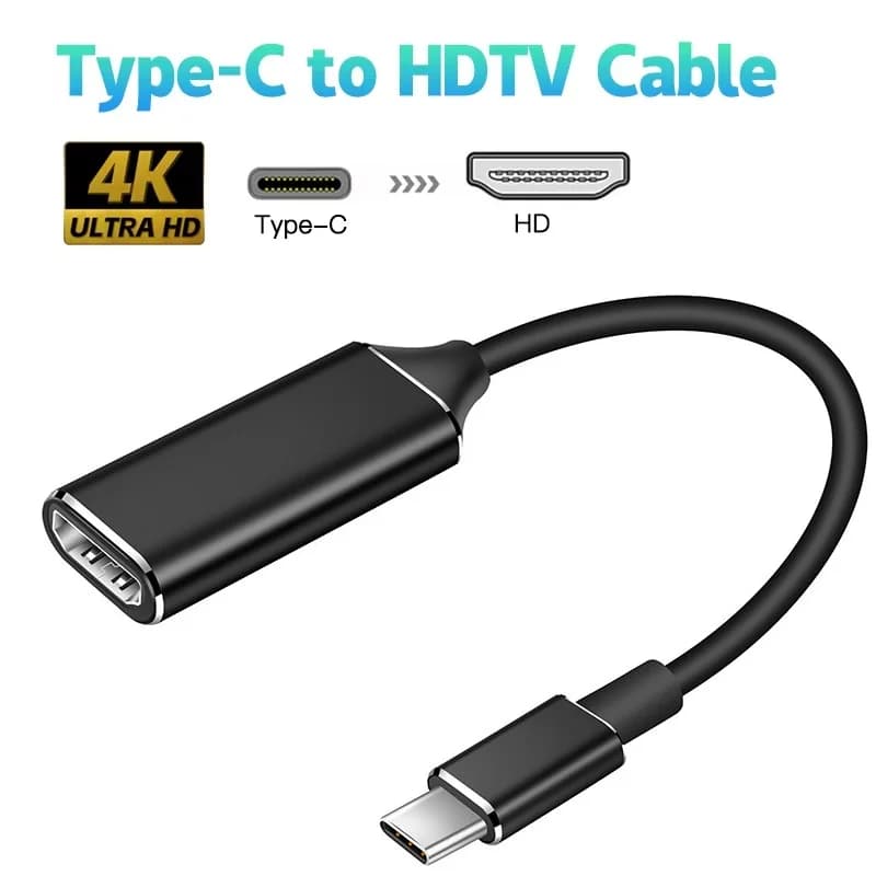 Adattatore da tipo C a HDMI Convertitore da USB C a HD-MI Cavo compatibile da 8K da tipo C a HDMI per PC Laptop Tablet TV MacBook Pro Proiettore