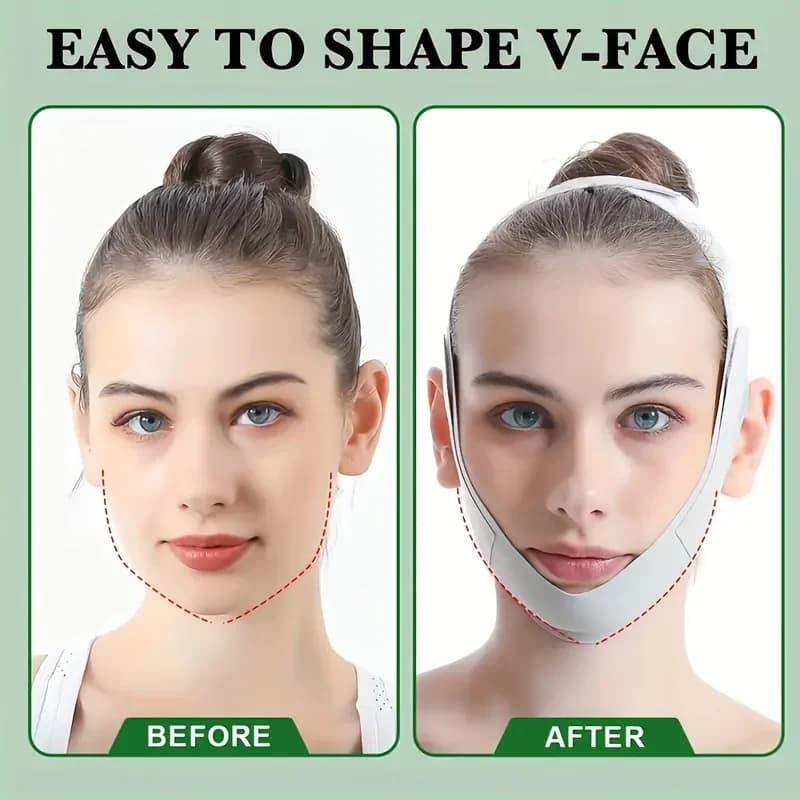 Fascia Modellante Traspirante per il Viso a V, Cintura Lifting per Mento e Guance, Massaggiatore Facciale Antirughe, Strumenti per la Cura della Pelle e la Bellezza