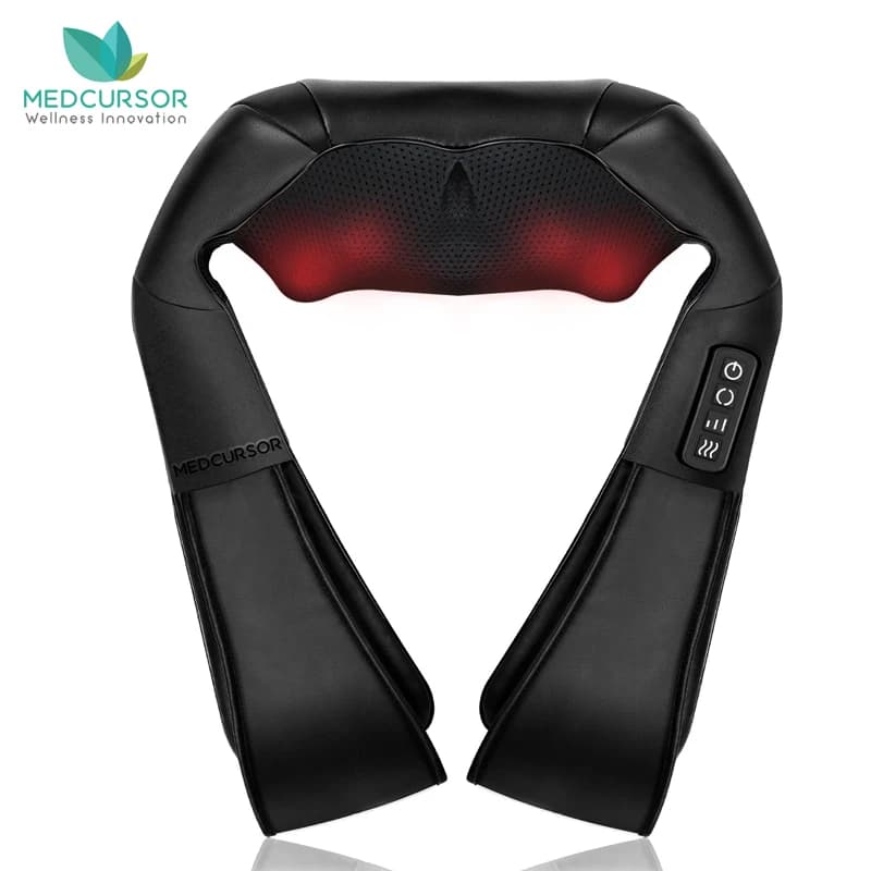 Shiatsu massager for neck and shoulders Heated back massager U-shaped electric massage cushion for deep kneading for neck waist leg body