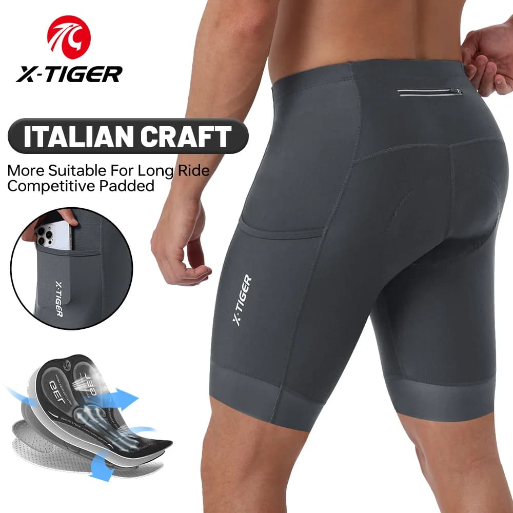 X-TIGER Intense Cycling Shorts 5D Gel Bearing Breathable Anti-slip Cycling Shorts MTB Cycling Pants