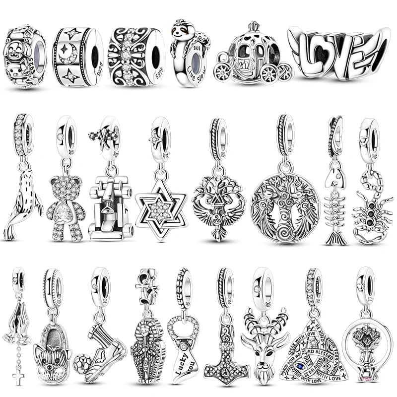 VENDITA CALDA 925 Sterling Silver Charm Beads Sea Lion Pumpkin Car Ciondola il braccialetto originale adatto per le donne Fai da te Creazione di gioielli regalo
