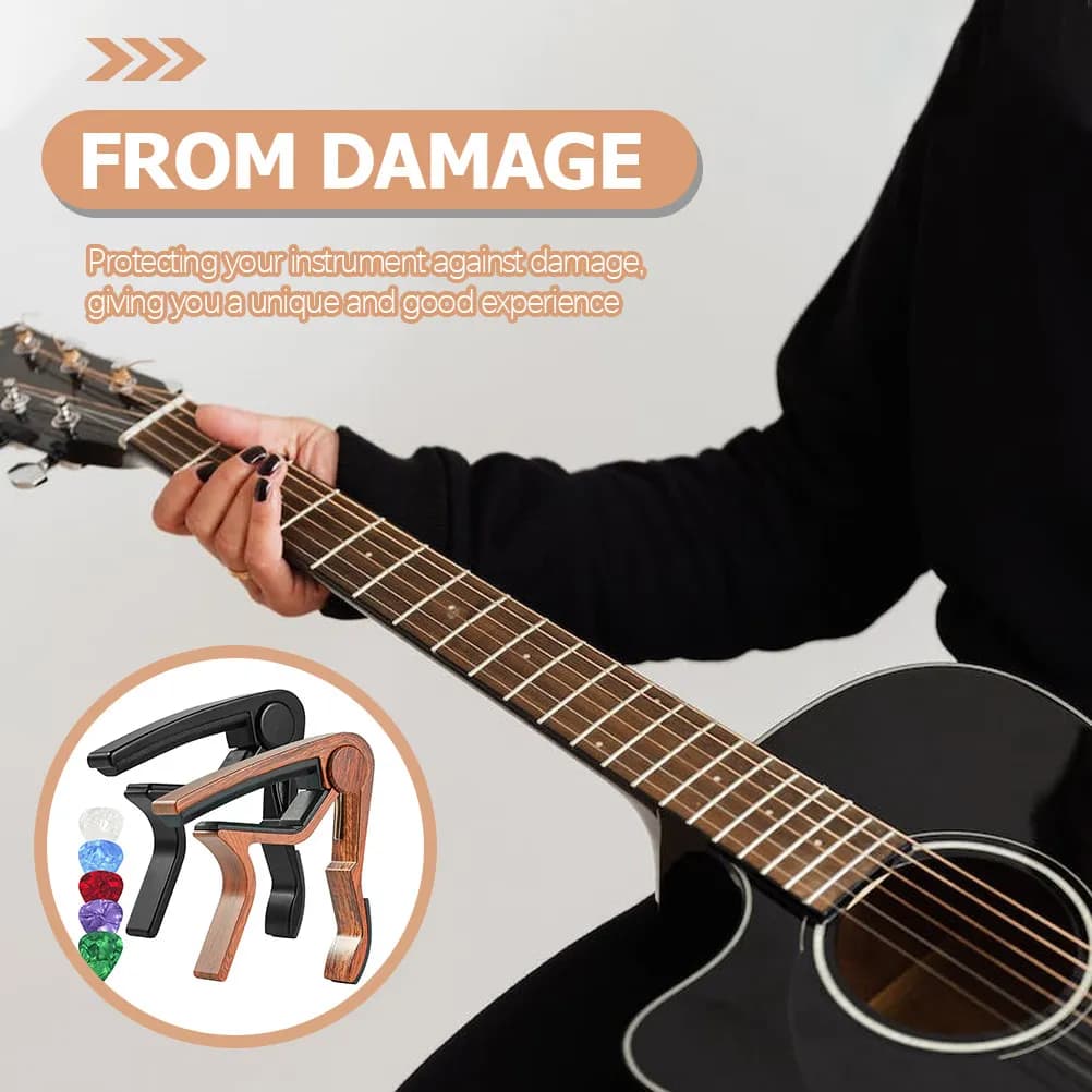 Set di 1 Capo per Chitarra Professionale, Leggero e Durevole, Clip Multifunzione per Modificare il Tono di Chitarra Elettrica, Acustica e Ukulele