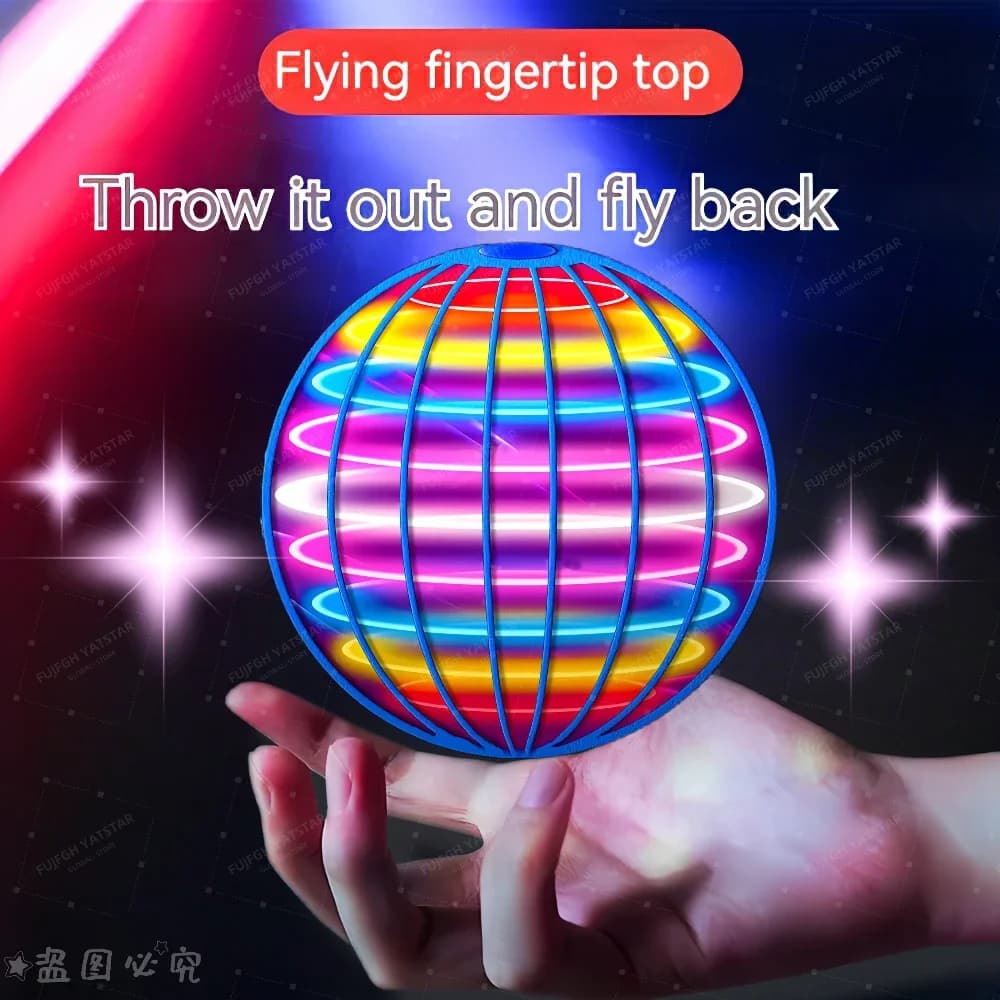 Fly orb Hover Ball Luci LED magiche Palla volante Boomerang - Giocattolo interattivo con spinner volante per bambini e regalo per la famiglia
