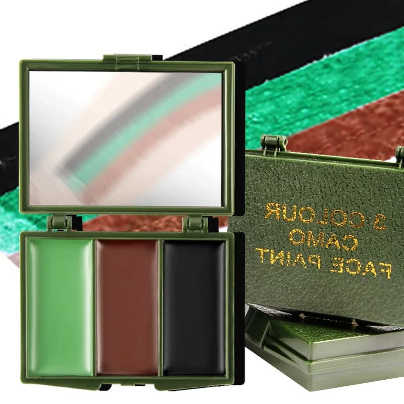 3 Colors Army Fans CS Shooting Camouflage Face Paint Oil Kit Outdoor Military Training Hunting Tactical Football Gear