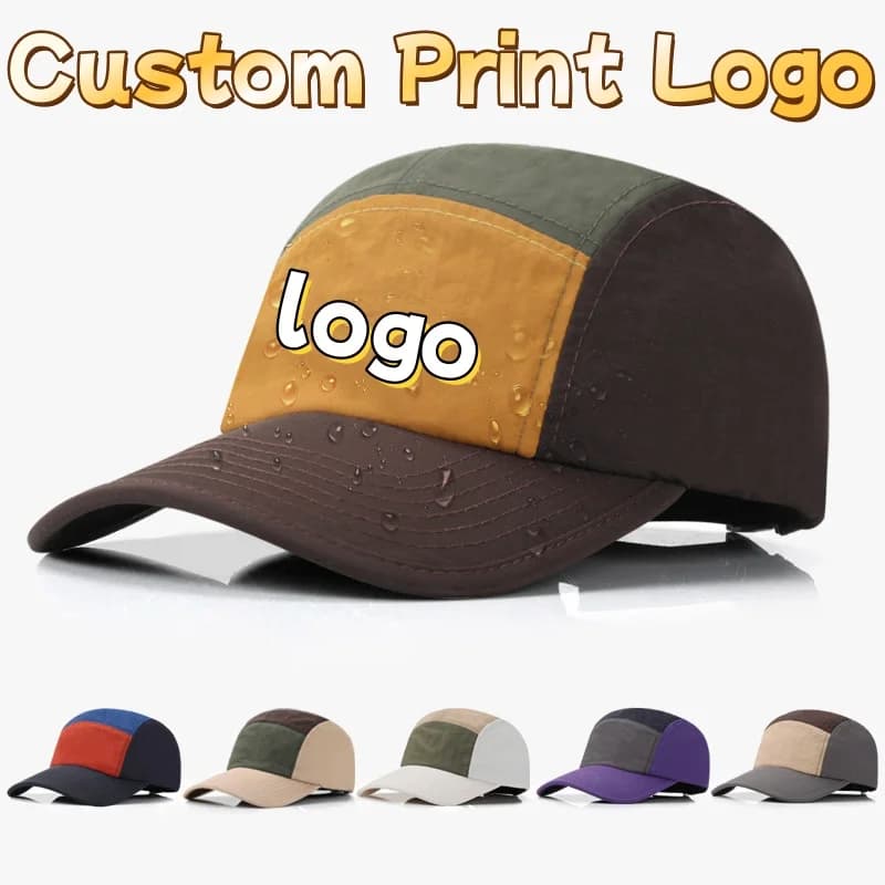 Cappellini da Baseball Personalizzati con Logo Stampato, Asciugatura Rapida, per Uomo e Donna, Protezione Solare Impermeabile con Visiera a Becco d'Anatra