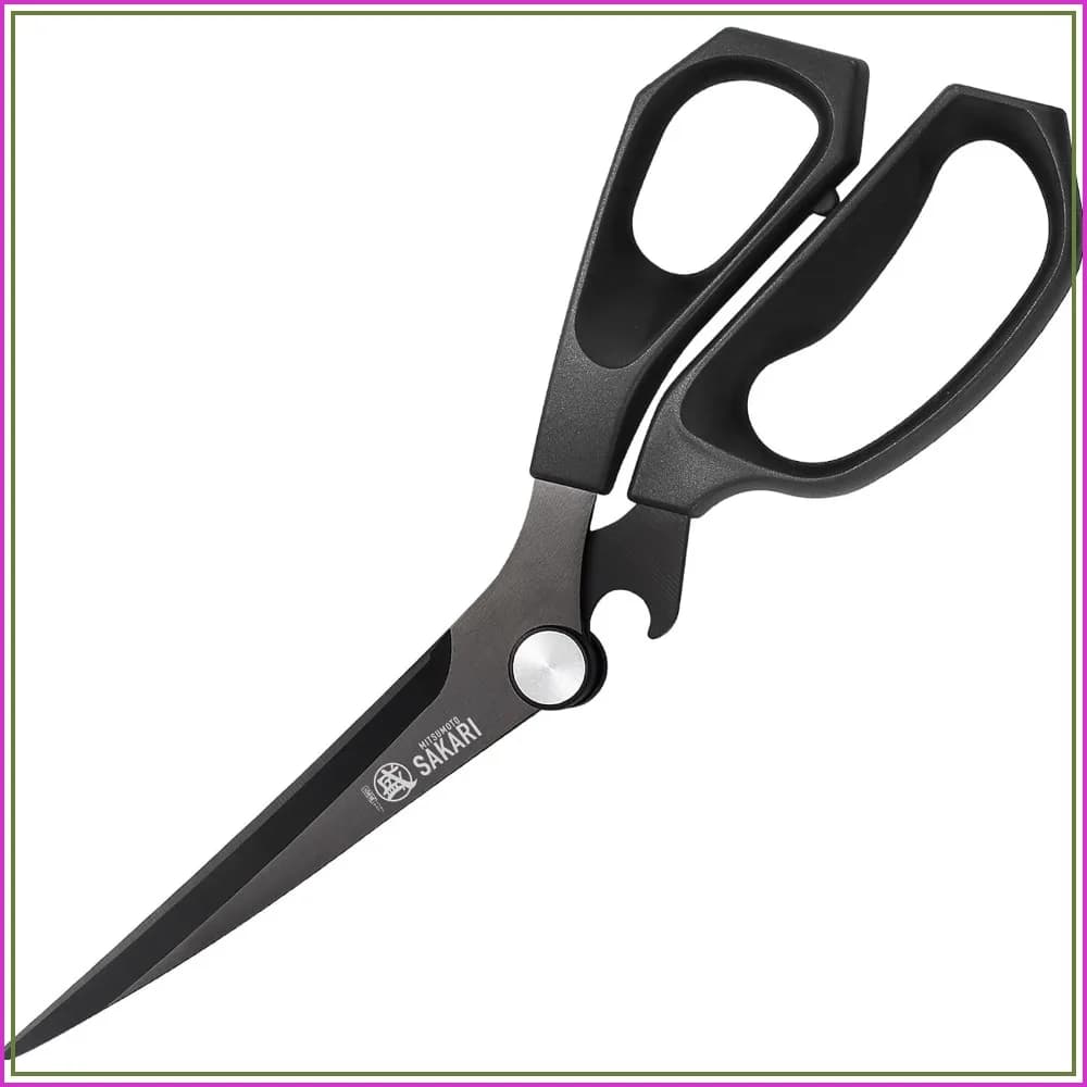 Japanese Kitchen Shears, Cooking Scissors Titanium Plated for Meat Vegetable Herb
